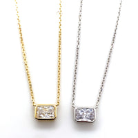 Emerald Cut Necklace