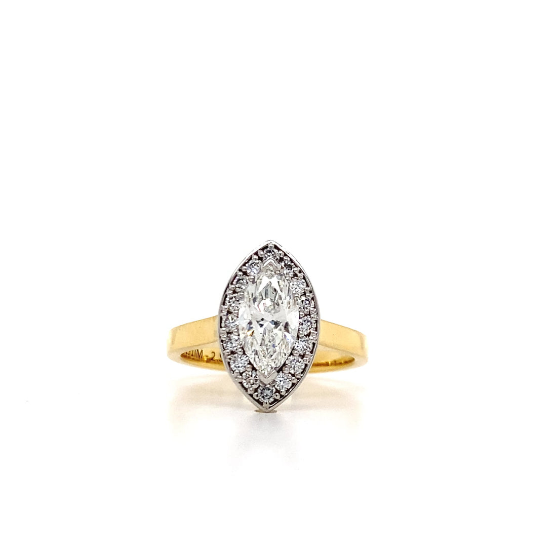 Marquise Halo Lab Diamond Ring