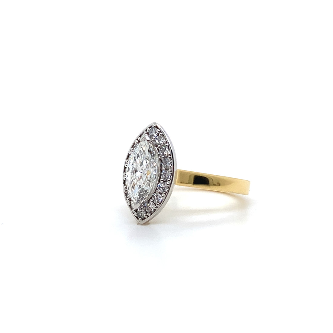 Marquise Halo Lab Diamond Ring