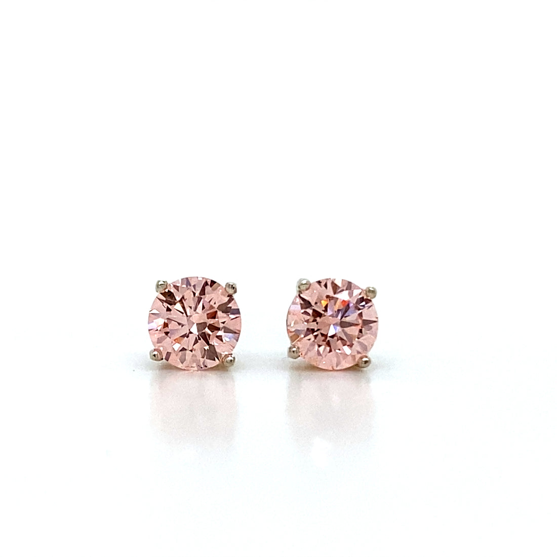 Pink Lab Diamond Studs