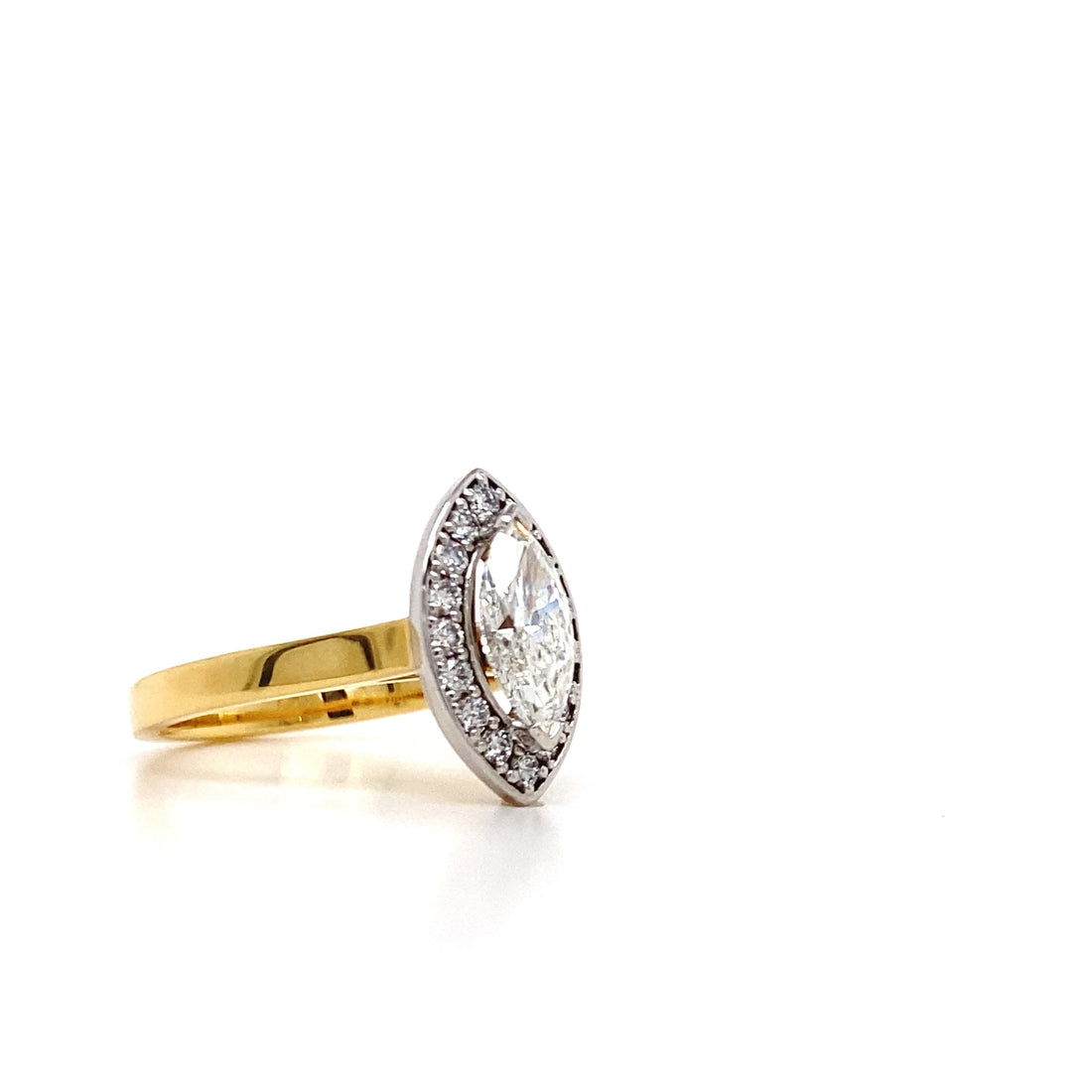 Marquise Halo Lab Diamond Ring