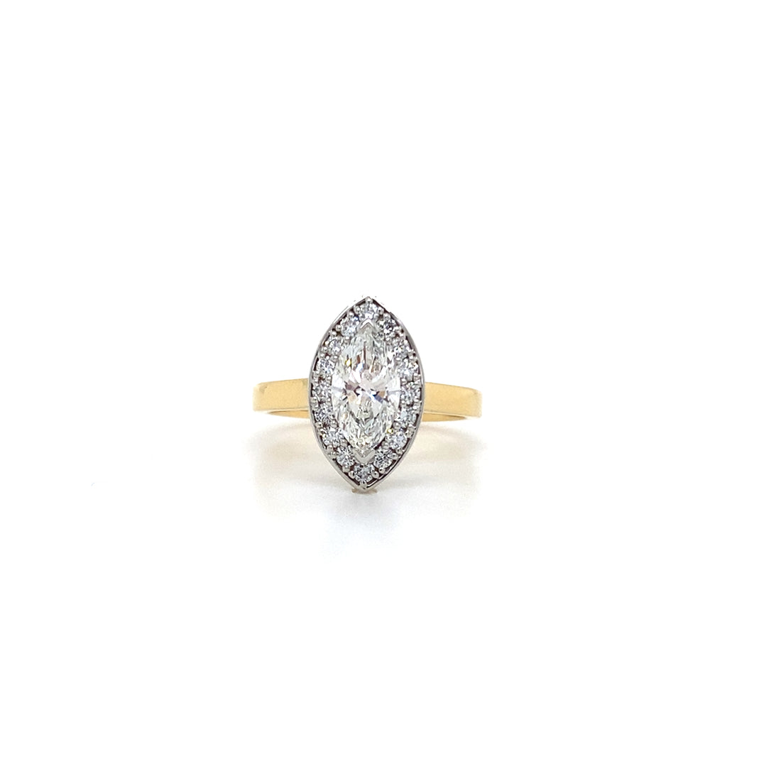 Marquise Halo Lab Diamond Ring