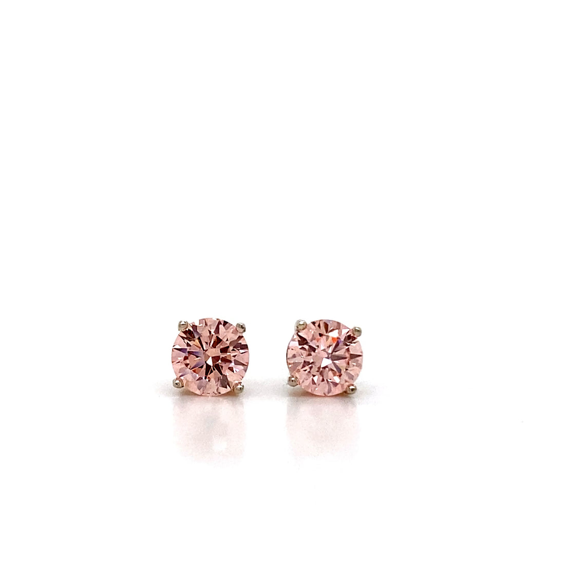 Pink Lab Diamond Studs