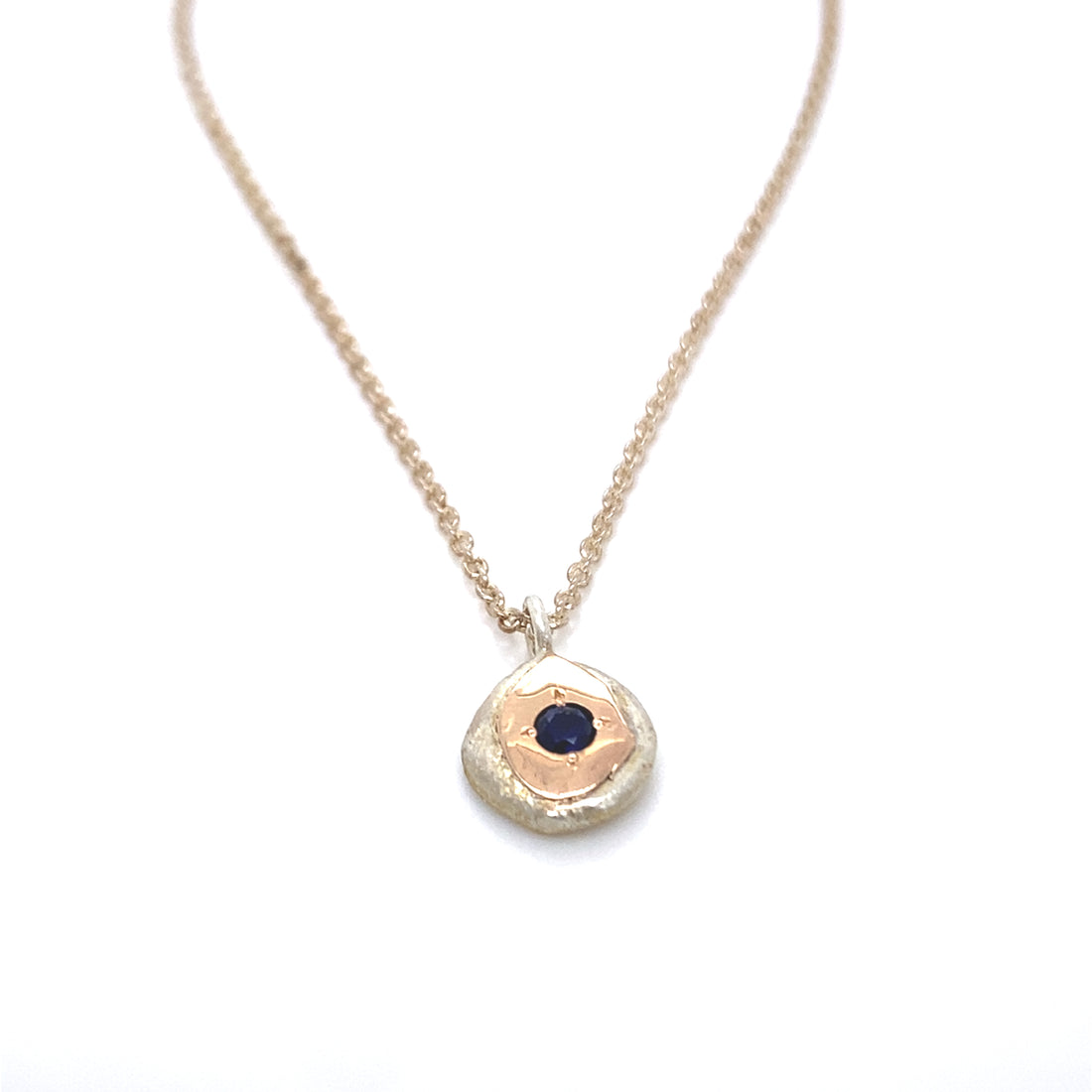 Birthstone Pebble Charm - Two Tone