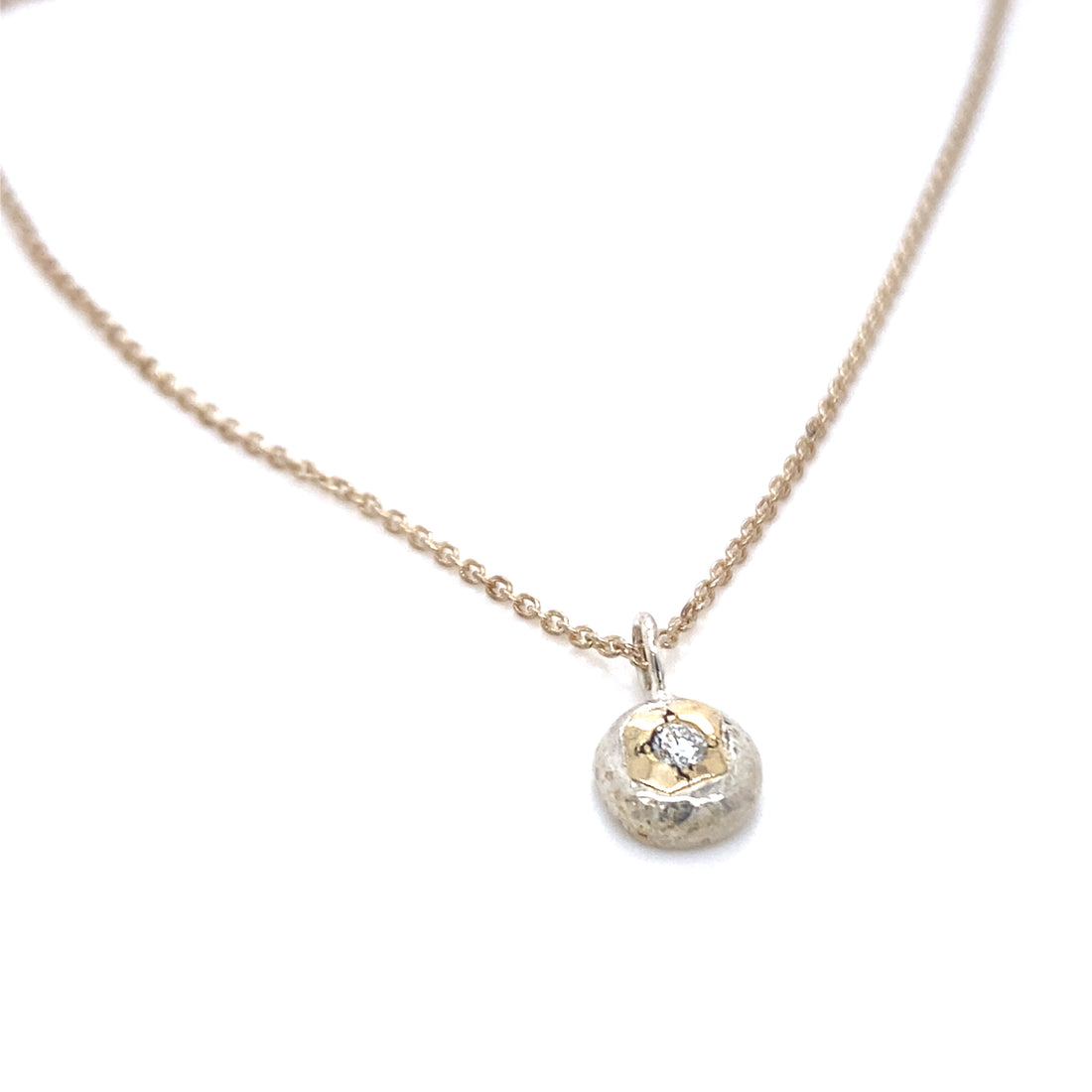 Birthstone Pebble Charm - Two Tone