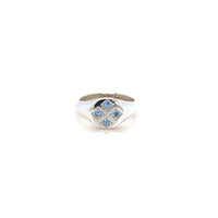 Checkerboard Ring - Aquamarine