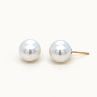 South Sea Pearl Stud Earrings - Yellow Gold