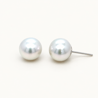 South Sea Pearl Stud Earrings - White Gold