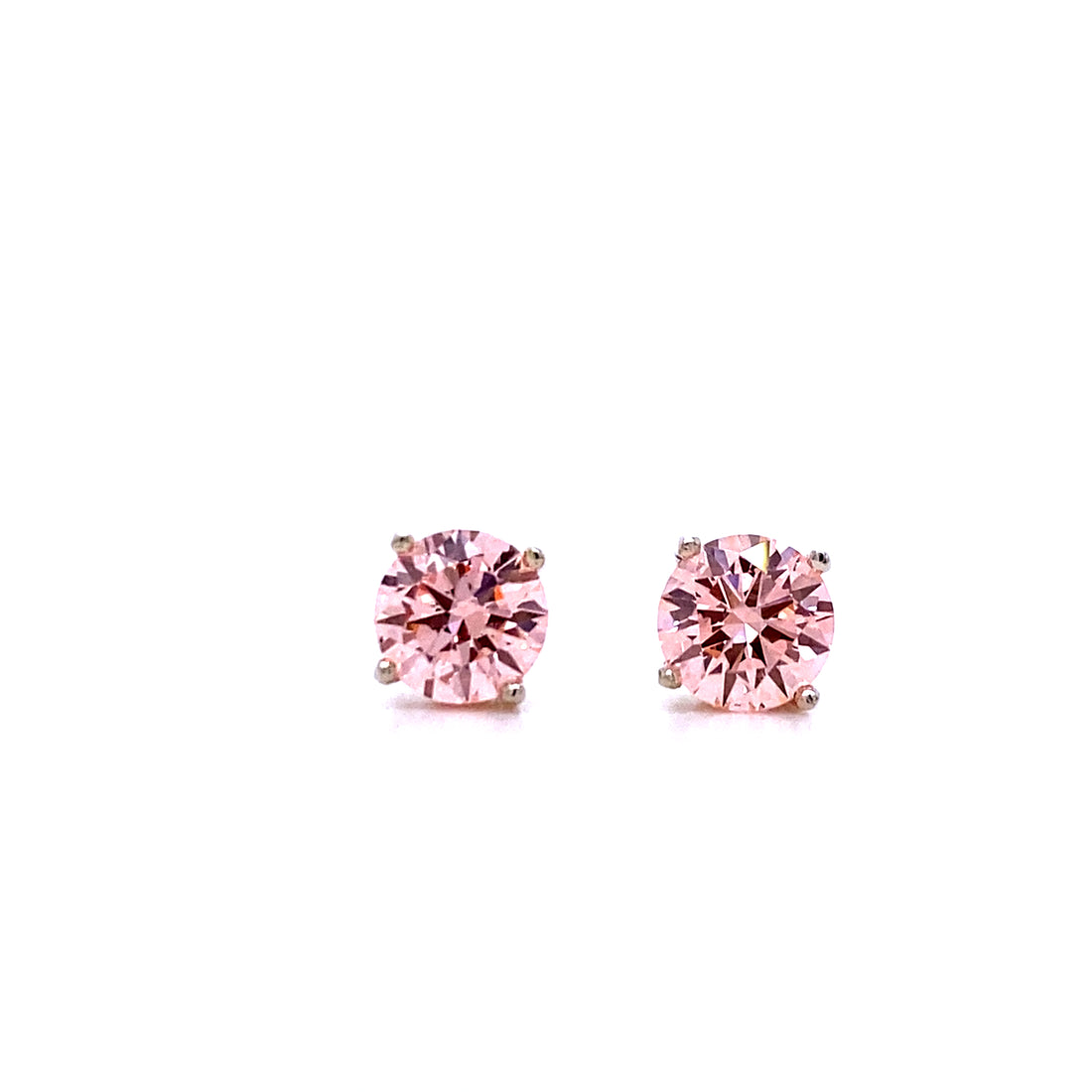 Pink Lab Diamond Studs