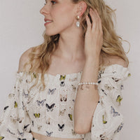 Monogram Baroque Pearl Statement Earrings