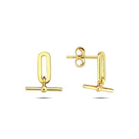 Faye Bar Drop Studs - Gold