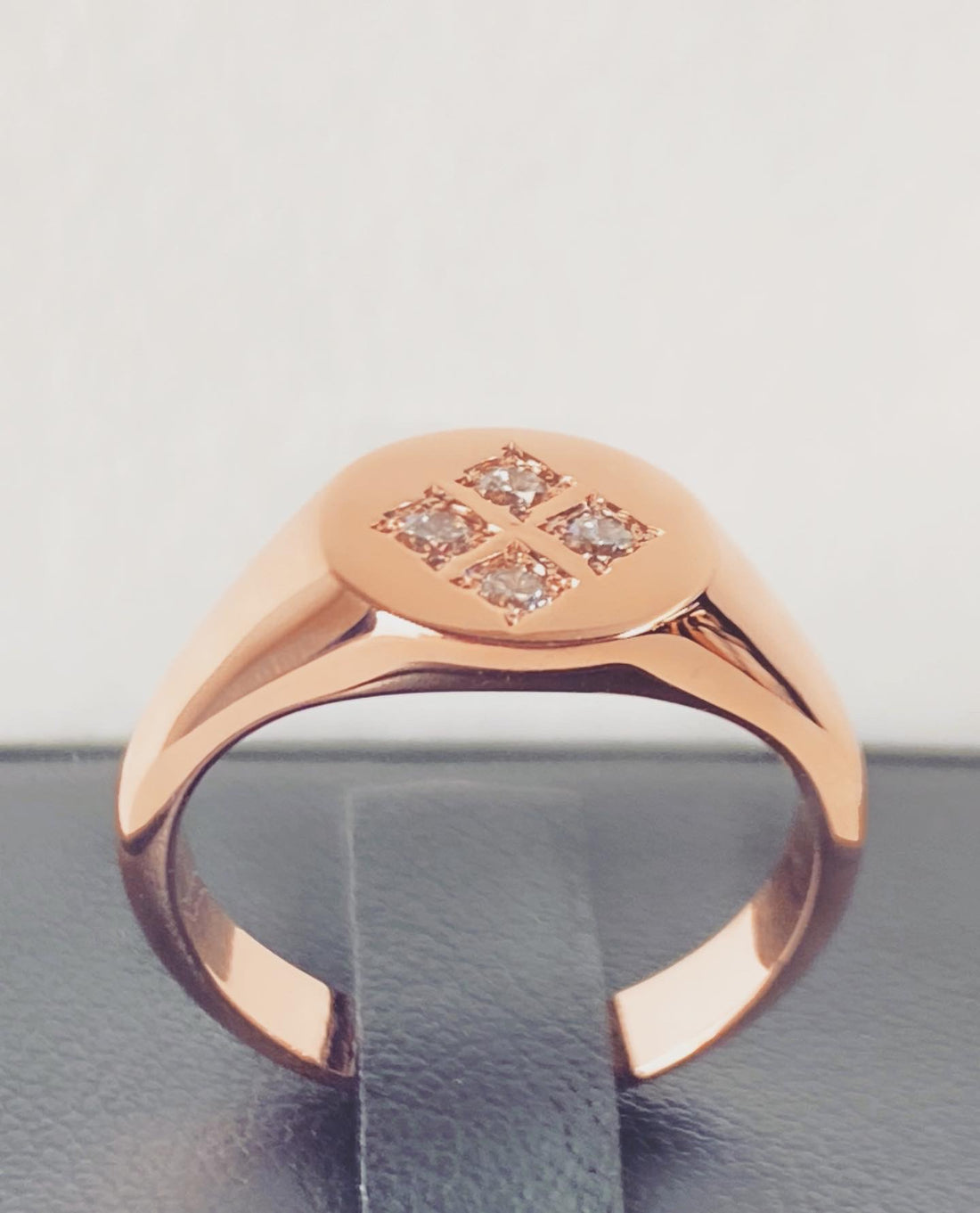 Checkerboard Pinky Ring