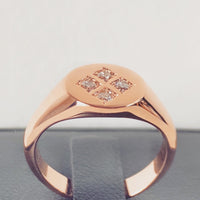 Checkerboard Pinky Ring