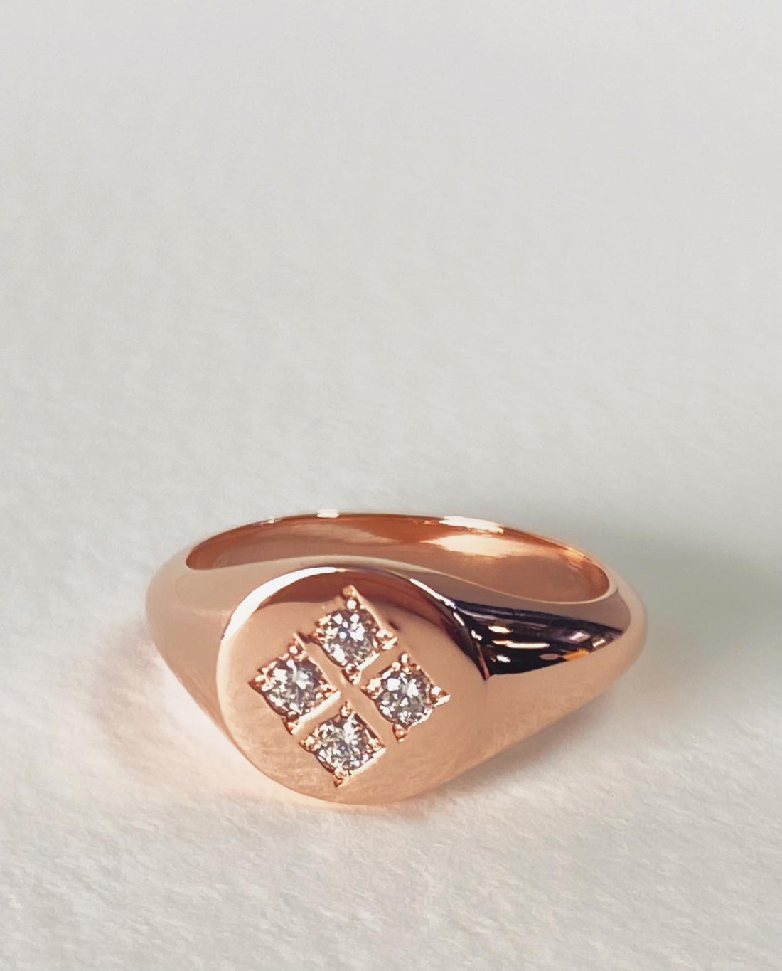 Checkerboard Pinky Ring