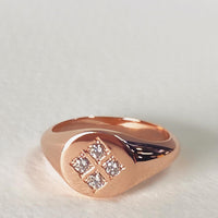 Checkerboard Pinky Ring