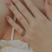 Checkerboard Pinky Ring
