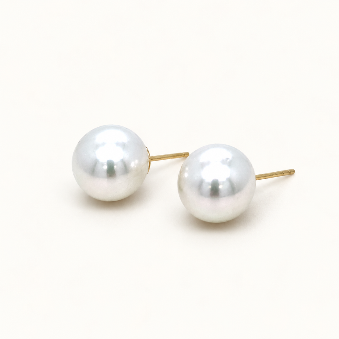 South Sea Pearl Stud Earrings - Yellow Gold