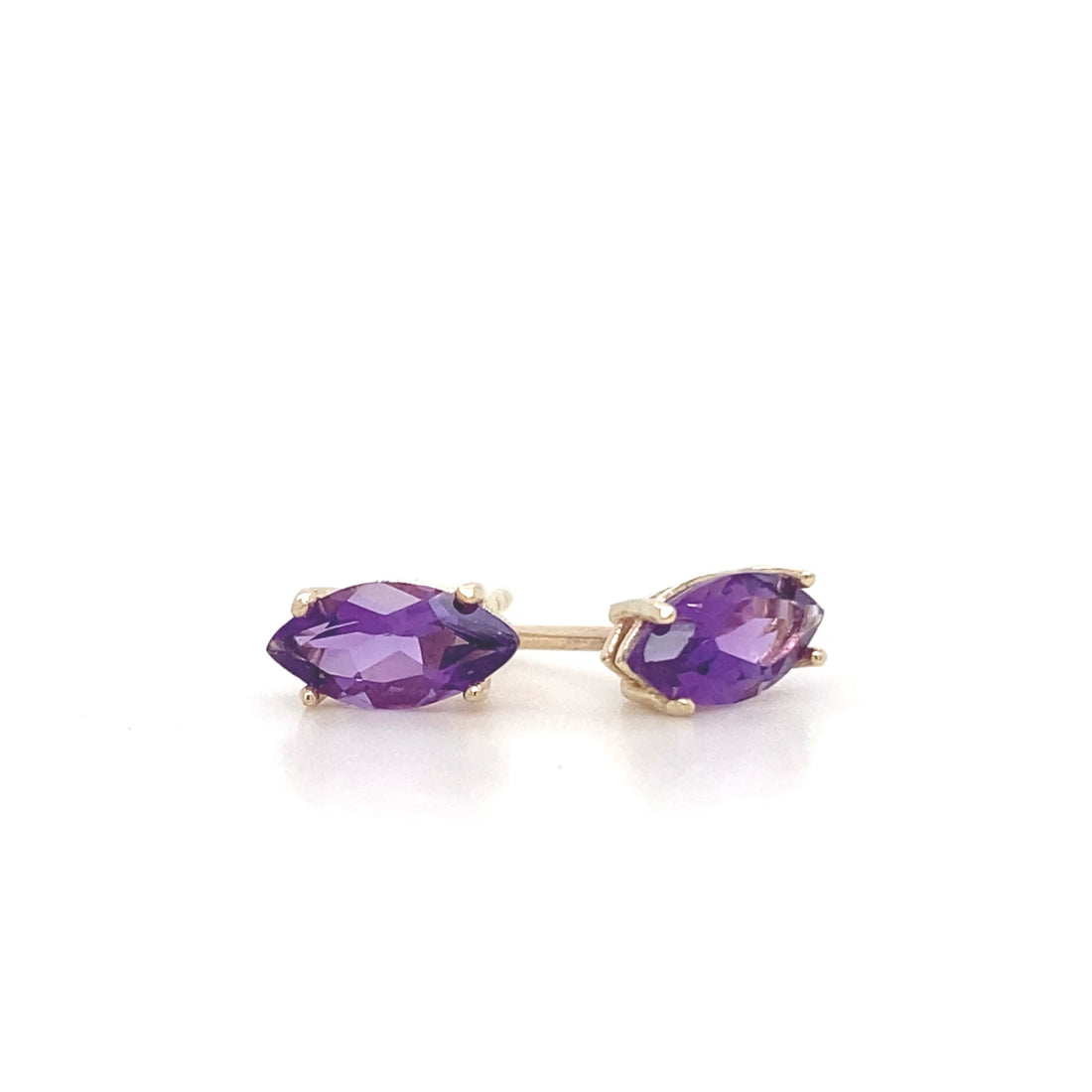 Marquise Amethyst Studs