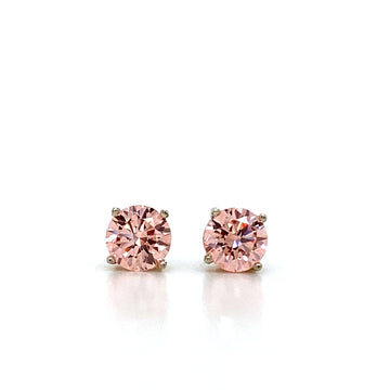 Pink Lab Diamond Studs