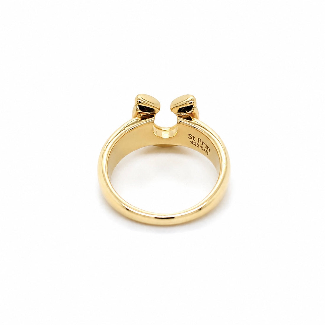 Horseshoe Birthstone Ring - 9ct Gold