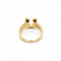 Horseshoe Birthstone Ring - 9ct Gold