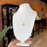 Pave South Sea Pearl Pendant - White Gold