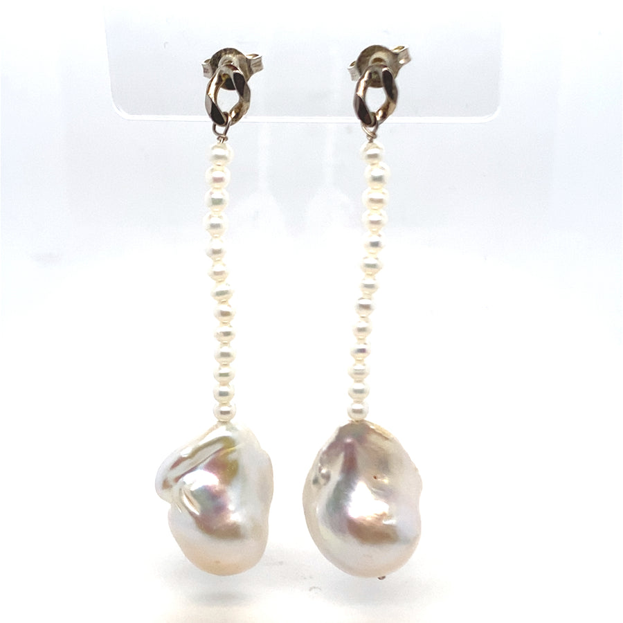 Misty Pearl Drop Earrings