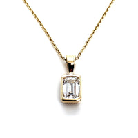 Emerald Cut Lab Diamond Pendant