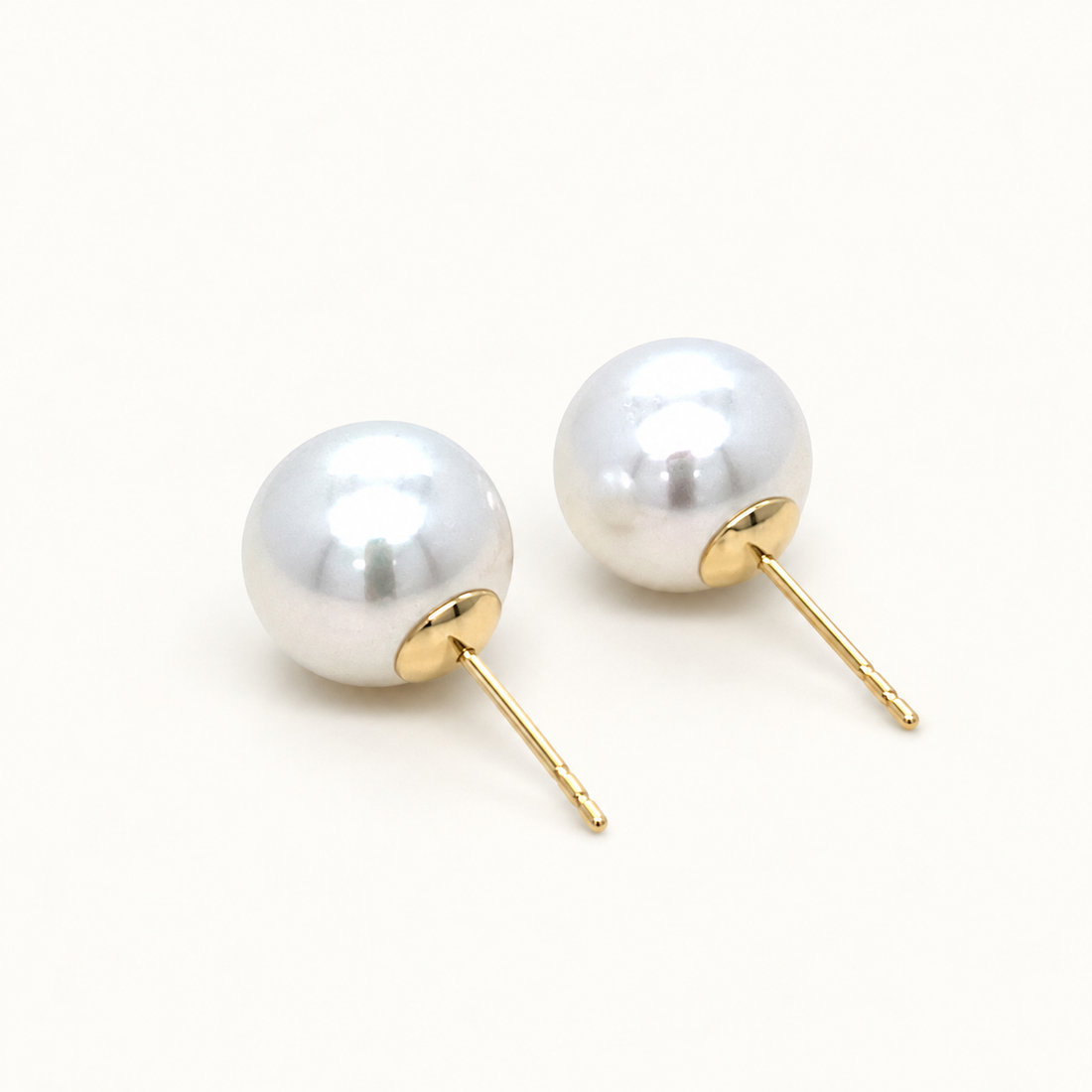 South Sea Pearl Stud Earrings - Yellow Gold
