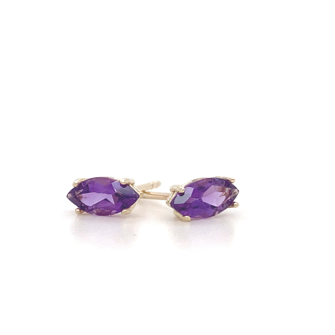 Marquise Amethyst Studs