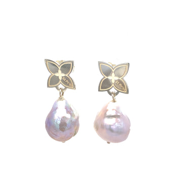 Lotus Pearl Earrings
