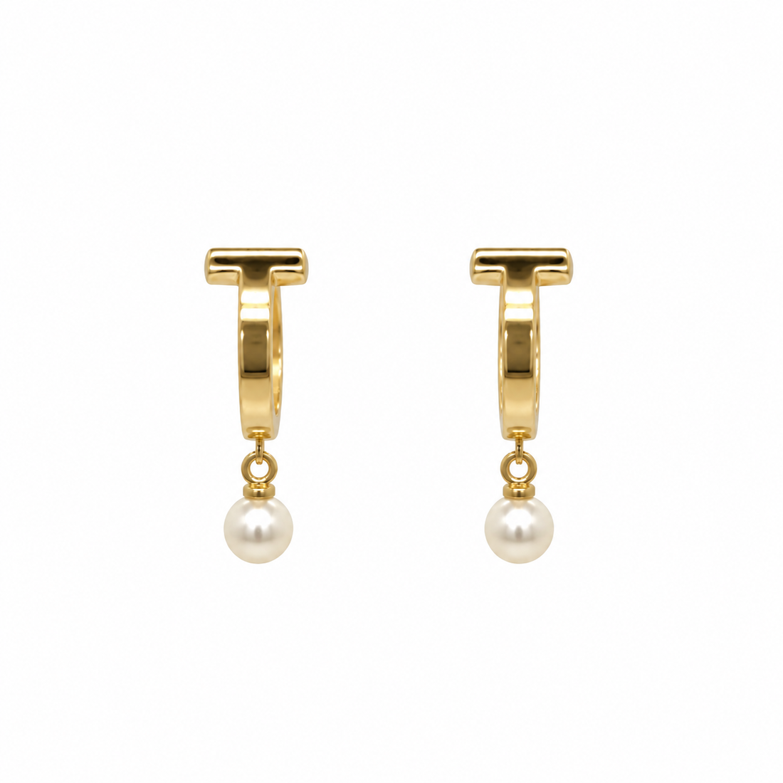 Maia Pearl Huggie Earring - Gold