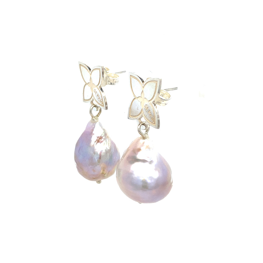 Lotus Pearl Earrings