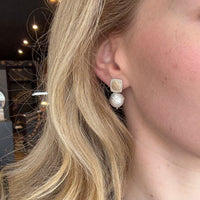 Motif Pearl Drop Earrings