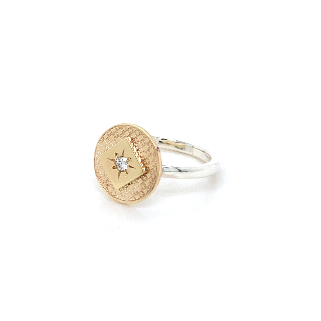 Round Motif Ring - Two Tone