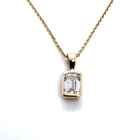 Emerald Cut Lab Diamond Pendant