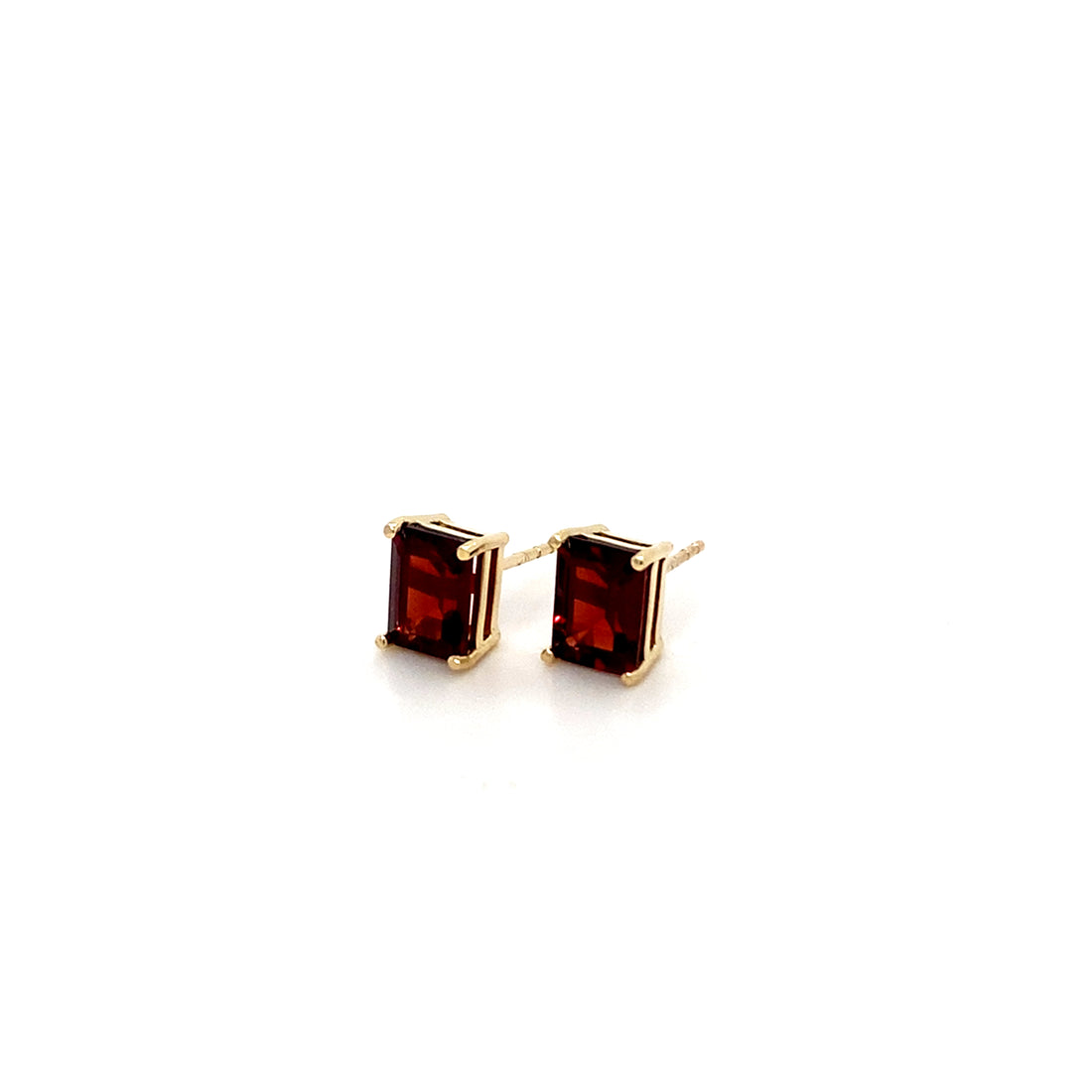 Emerald Garnet Studs