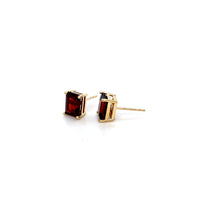 Emerald Garnet Studs