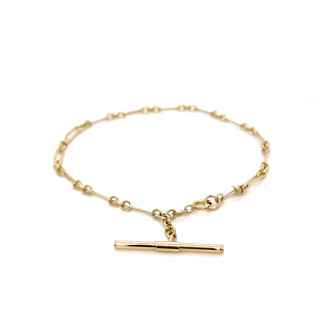 Faye Bar Paperclip Bracelet - Gold