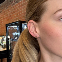 Faye Bar Drop Studs - Gold