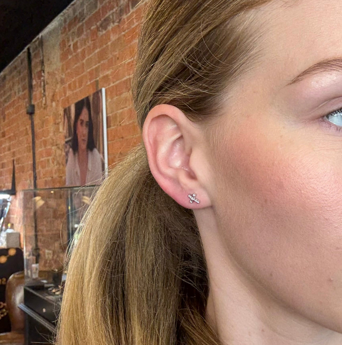 Viv Lab Diamond Cross Studs
