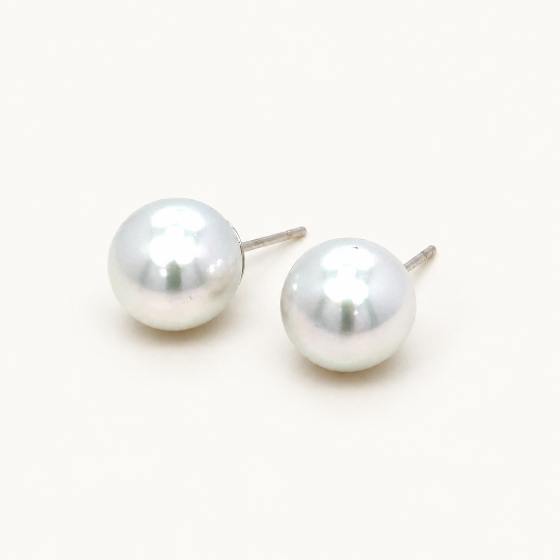 South Sea Pearl Stud Earrings - White Gold