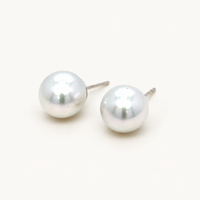 South Sea Pearl Stud Earrings - White Gold