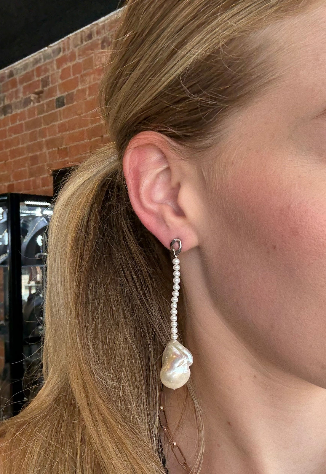 Misty Pearl Drop Earrings