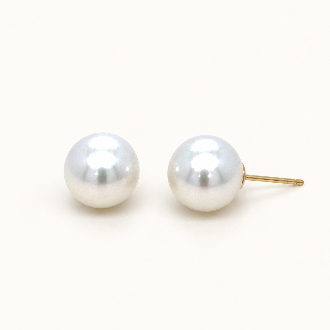 South Sea Pearl Stud Earrings - Yellow Gold