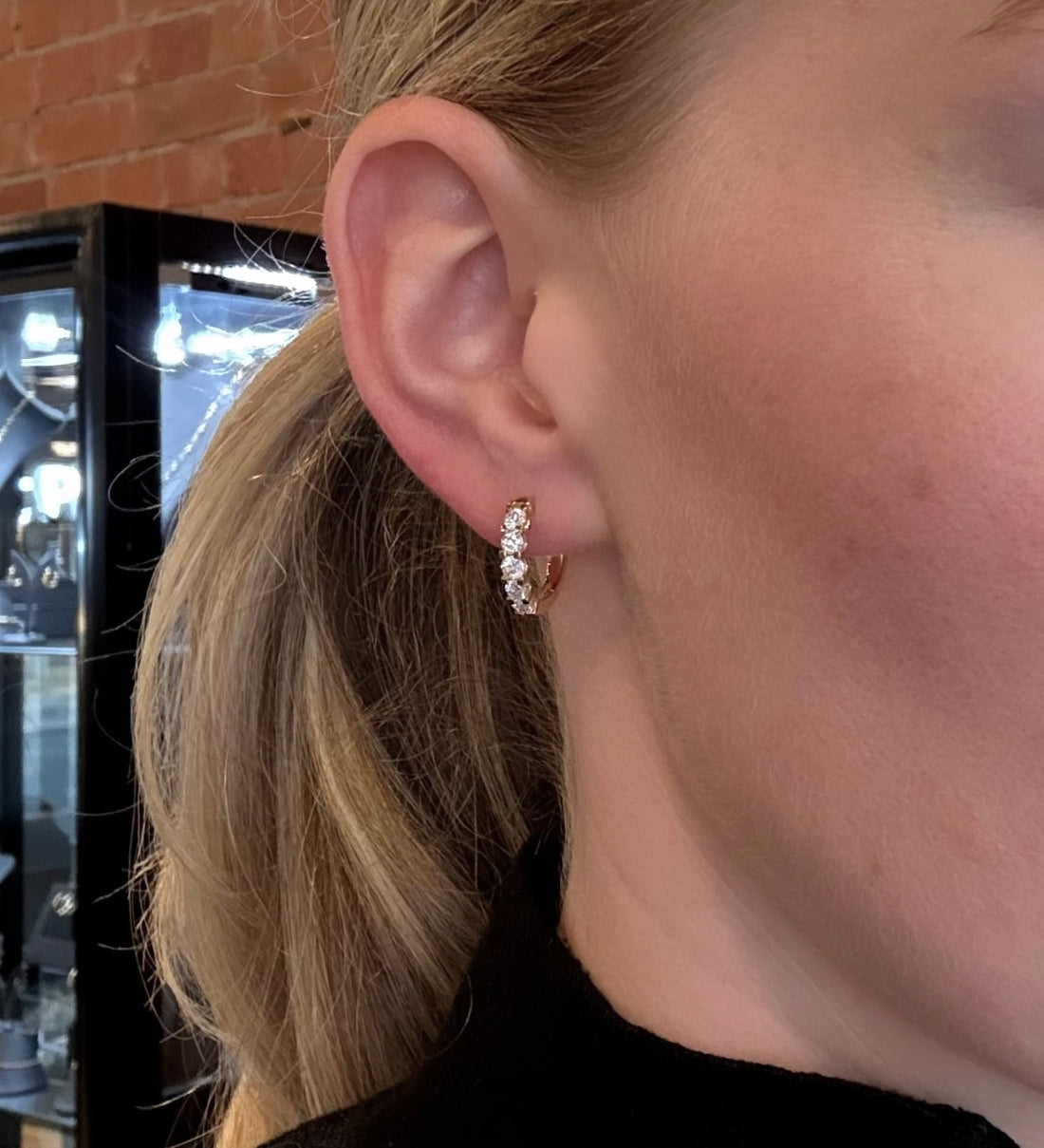Polly Lab Diamond Hoops