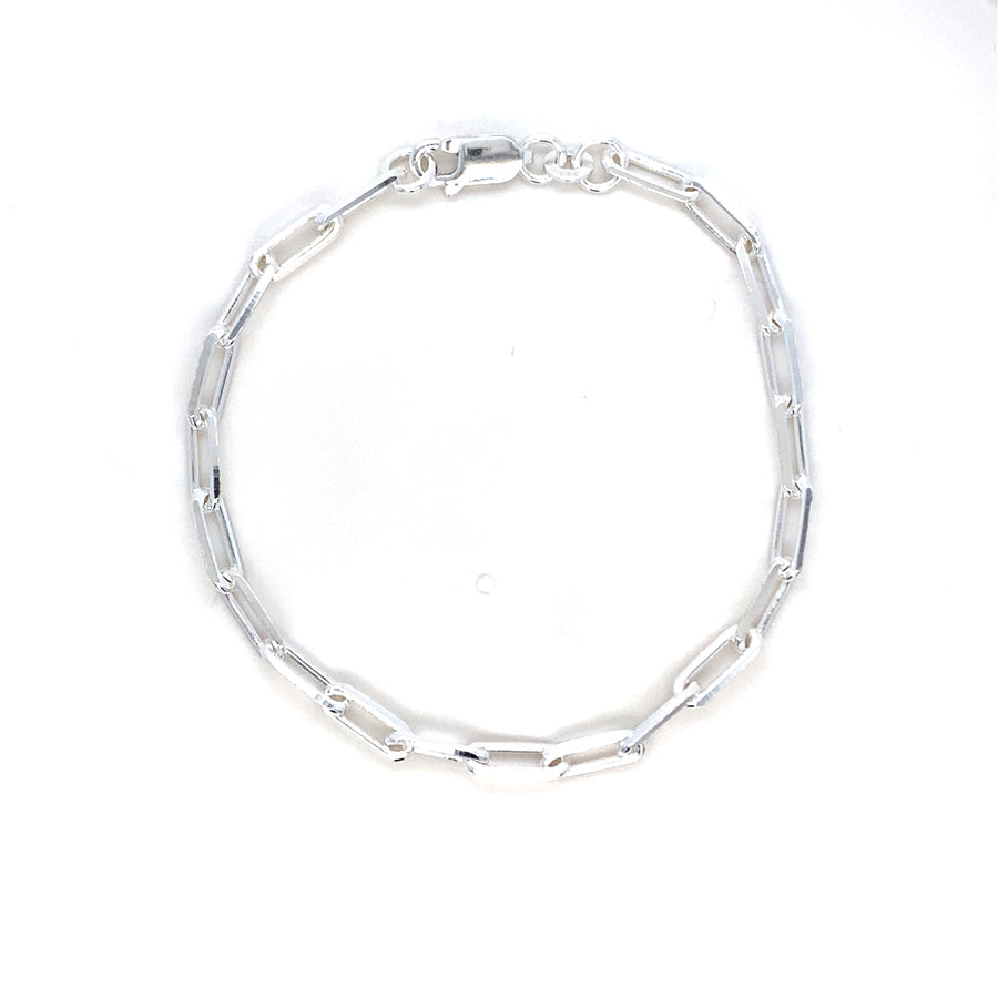 Bella Paperclip Bracelet - Silver