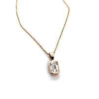 Emerald Cut Lab Diamond Pendant