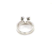 Horseshoe Birthstone Ring - Silver