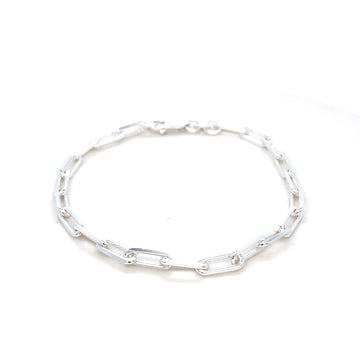 Bella Paperclip Bracelet - Silver